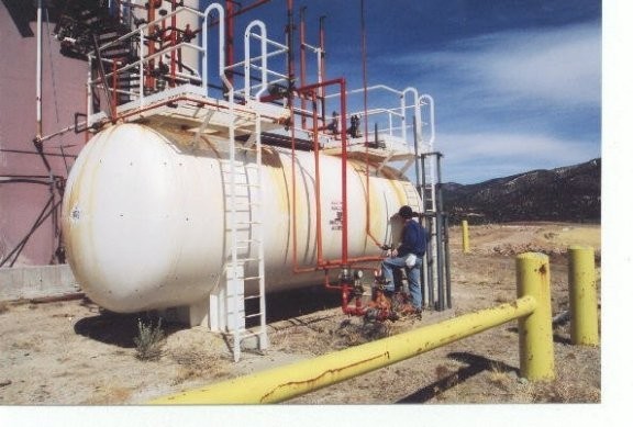 American Fabrication Sulphur Dioxide Tank, 10' D X 25' L, 150 Psi At 95 Deg F, With Corken Gas Compressor)