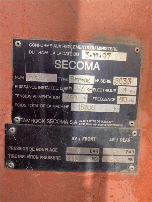 1997 Tamrock Secoma 2-boom Jumbo)