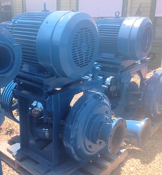 3 Units - Ash Pumps, Type B-6-6 With 100 Hp Motor)