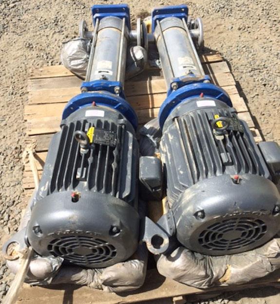 2 Units - Goulds G&l Series Ssv Vertical Multi-stage Pumps With 20 Hp Motor)