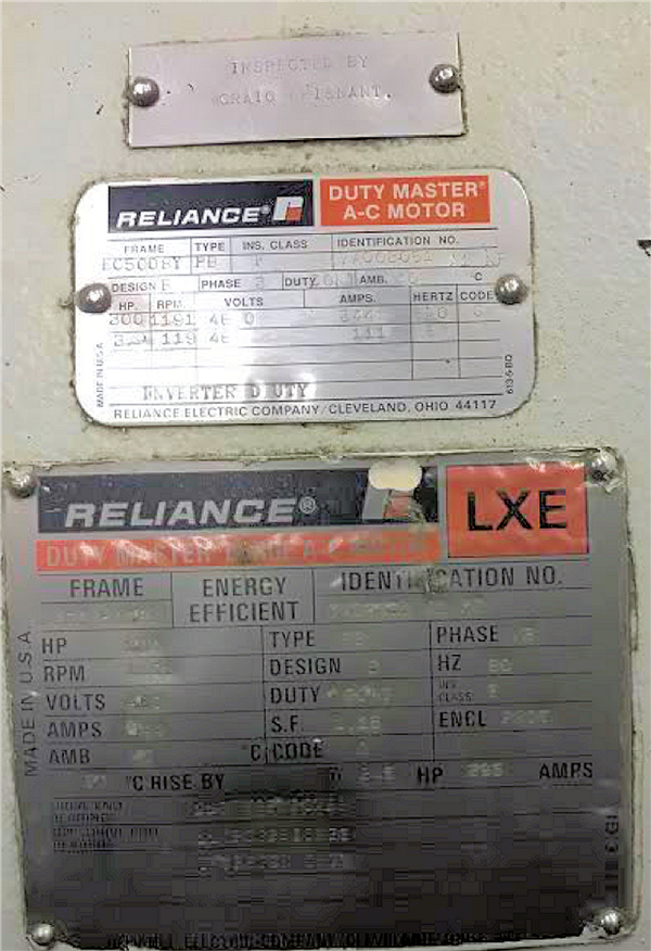 Reliance 300 Hp (225 Kw) Duty Master Energy Efficient Motor)