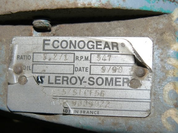 Econogear Leroy-somer Gear Reducer, Ratio 3.2:1, 947 Rpm)