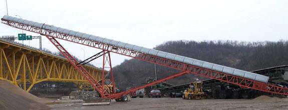36" X 150' Radial Stacker, Used But With Some New Components)