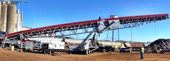Bulk Loading System, Including 72" X 130' Radial Stacking Conveyor And 52" X 20' Vibratory Feeder)