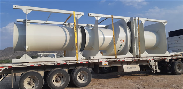 2 Units - UNUSED METSO Flotation Columns, 1.0m dia x 9.5m Skid Mounted, each with Orion HD HM100 Pump
