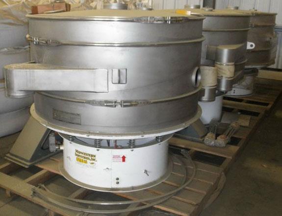 3 Units- Midwestern Industries Gyra-vib 60" Round Ss Vibratory Separator Screens, Model 60s8-15.6, 2-deck)